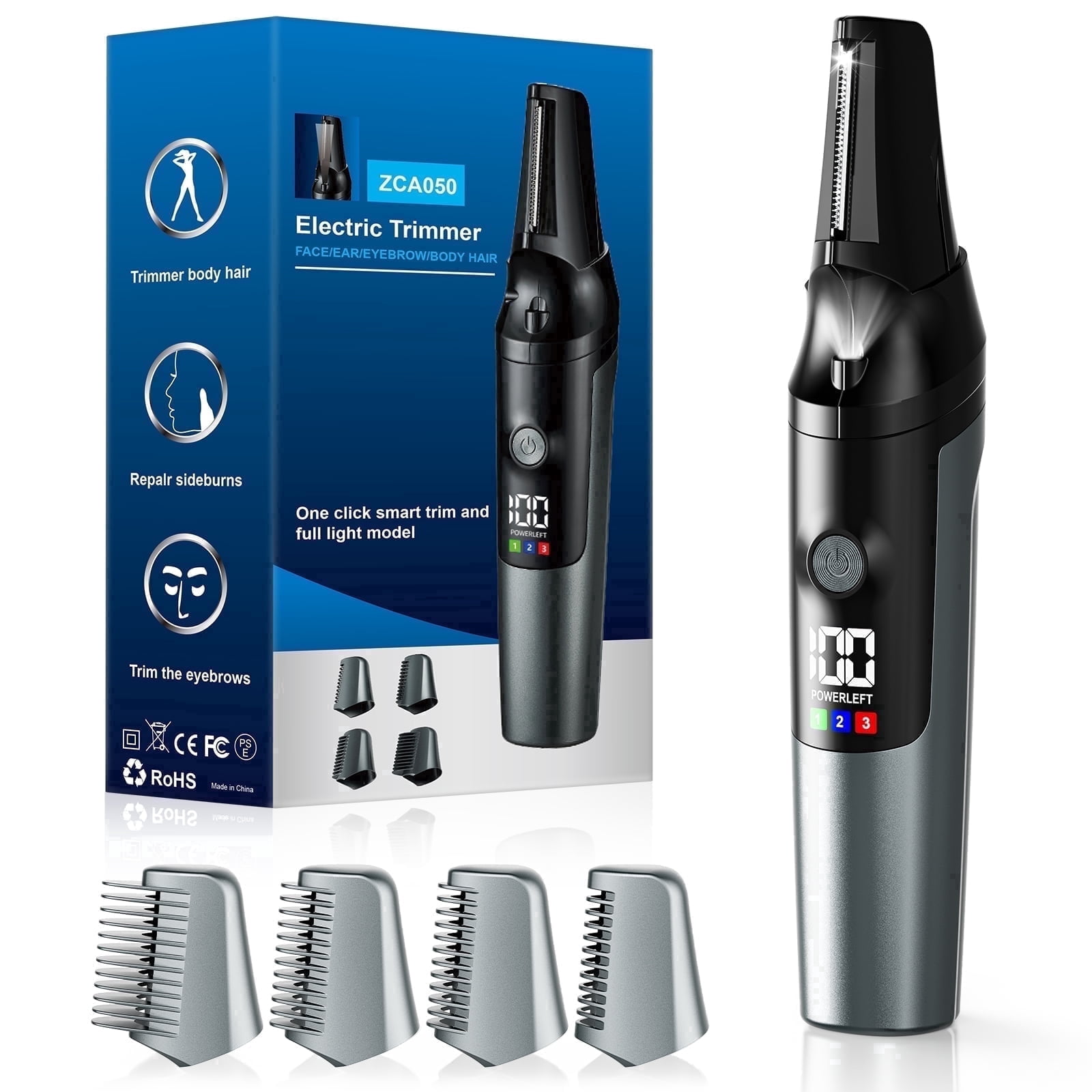 JRL, Onyx Cordless Hair Trimmer, Onyx EZ-GAP Blade, Black