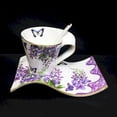 thumbnail image 1 of Purple Flowers And Butterflies Wave Mug Set, 1 of 3