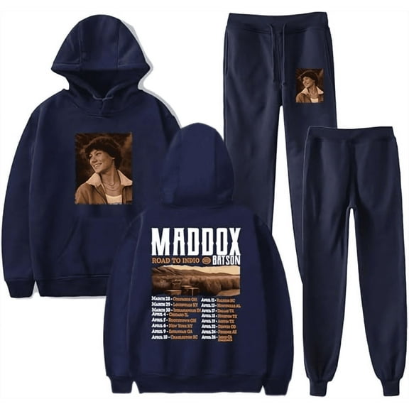 Maddox Batson Merch  Road To Indio Tour   hoodies suits pocket drawstring hoodies sweatshirt men/women Strap sports pants