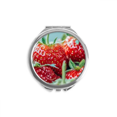 thumbnail image 1 of Fresh Strawberry Picture Nature Photograph Hand Compact Mirror Round Portable Pocket Glass, 1 of 3