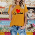 thumbnail image 2 of AQUARIVE T-Shirts à Manches Courtes pour Femmes, Impression Tendance, Col Rond, Coton Confortable, Été, Décontracté, Jaune TG, 2 of 5