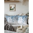 thumbnail image 3 of Outdoor Pillows Waterproof, Blue Eucalyptus Leaves Bedding Throw Pillows with Insert for Couch Sofa Bed, Summer Botanical Weeping 16x16 Inch Pillowcases Decorative Camping Patio Pillow Set of 1, 3 of 8