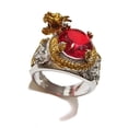 thumbnail image 2 of Anillo de dragón Qarigey de estilo europeo de cobre Joyería hecha a mano de plata esterlina para hombres Trabajo hecho a mano exquisito, 2 of 6