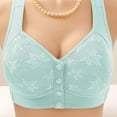 thumbnail image 6 of VISALY Daisy Lace Bras for Older Women Front Closure Bras Everyday Wear Bras Light Bras for Seniors Plus Size Bras Full Coverage Wireless Bras Comfy Daily Bras Underwear for Elderly Women Grey 42, 6 of 7