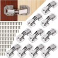 thumbnail image 1 of 10 pcs cabinet hinges with screws, soft hinges for kitchen, 1 of 5