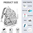 thumbnail image 6 of Grey Dog Paw Footprint Backpack for School,Cute School Bag,Schoolbag with Adjustable Shoulder Straps & Padded Back,13.4"x11"x4.7", 6 of 6