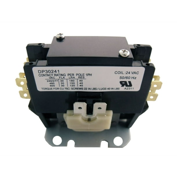 Single Pole 1 Pole 30 Amp 24v Replacement Condenser Contactor Dp30241 Hvac Contactor By Supco Walmart Com Walmart Com