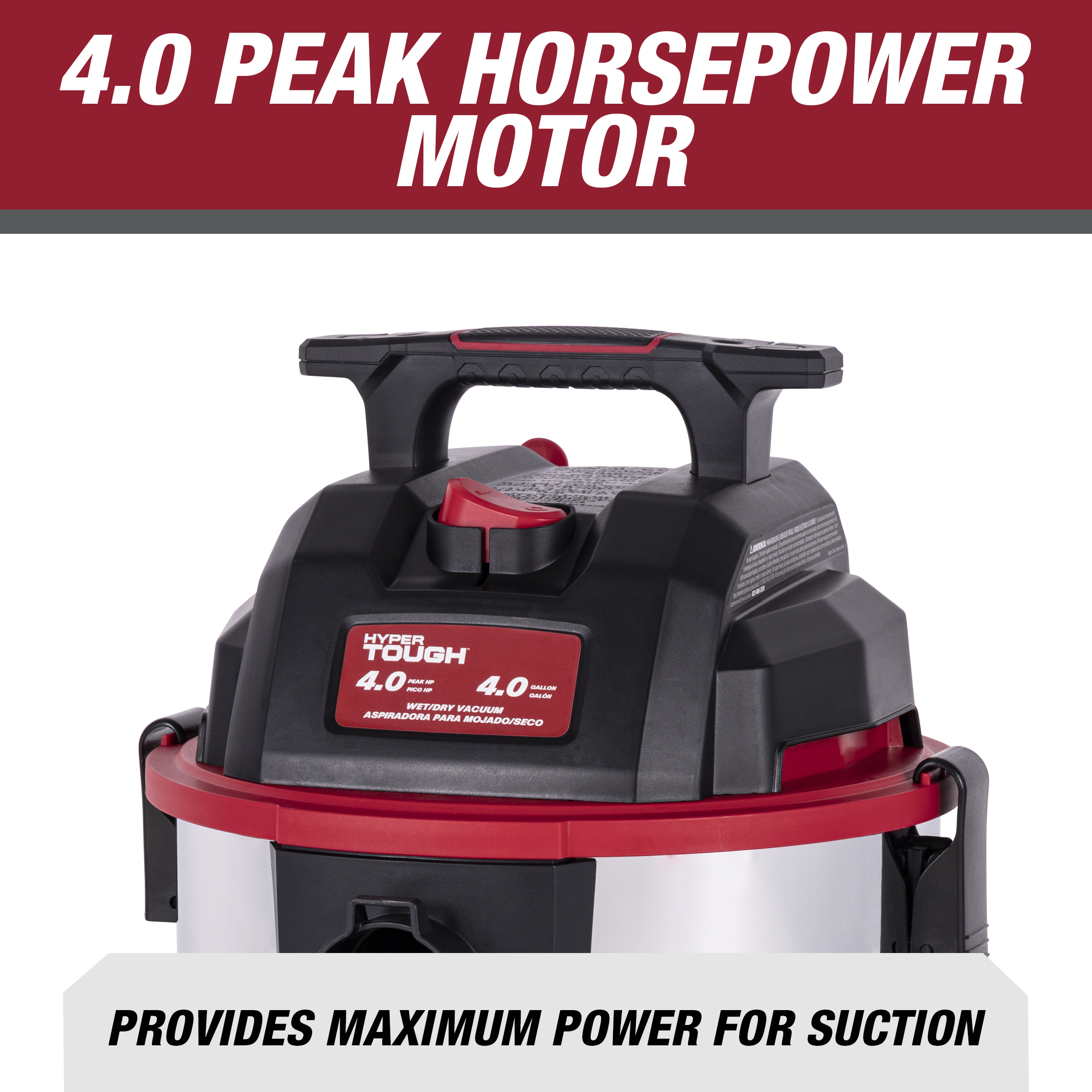Hyper Tough 4-Gallon 4-HP Wet Dry Vacuum photo 5