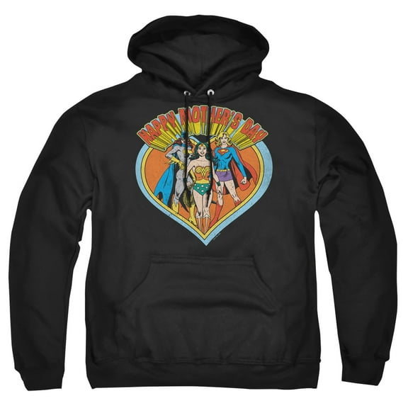 Justice League JLA Mothers Day Heart Unisex Adult Pull-Over Hoodie