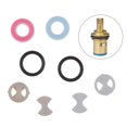 thumbnail image 1 of 8pcs Ceramic Disc Silicon Washer Insert Turn Replacement Accessories Tools set for 1/2" Quarter Turn Tap Cartridges Valves, 1 of 4