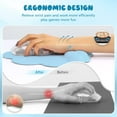 thumbnail image 3 of Gaming Mouse Pad Wrist Rest,Ergonomic with Gel Memory Foam,Non-Slip for Home Office/Laptop, Pain Relief-Sky-Blue, 3 of 9