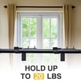 thumbnail image 2 of BSHAPPLUS® 4 Pcs No Drill Curtain Rod Brackets,2 Pair Black Metal Nail‑in Curtain Rod Holders,No Screw Easy Install Curtain Rod Hooks for Wood Door Window Frame,Heavy Duty Hold Up to 20 LBS, 2 of 8