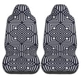 thumbnail image 2 of XMXT 2Pcs Car Seat Cover Decor Protector, Monochrome Geometric Print Bucket Auto Front Seats Covers Fits for Cars SUVs Trucks, Universal Fit, 2 of 9