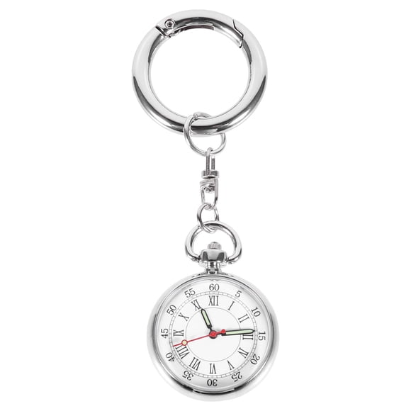 Durable Nurse Watch Luminous Pocket Watch Creative Hanging Watch (Silver)