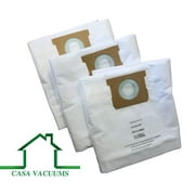 Casa Vacuums Shop-Vac 5-8 Gallon HEPA FILTRATION Disposable Collection Bag HF9067100 , replaces Genuine Part #'s Type H High Efficiency 9067100 & Type E 9066100, 3-Pack