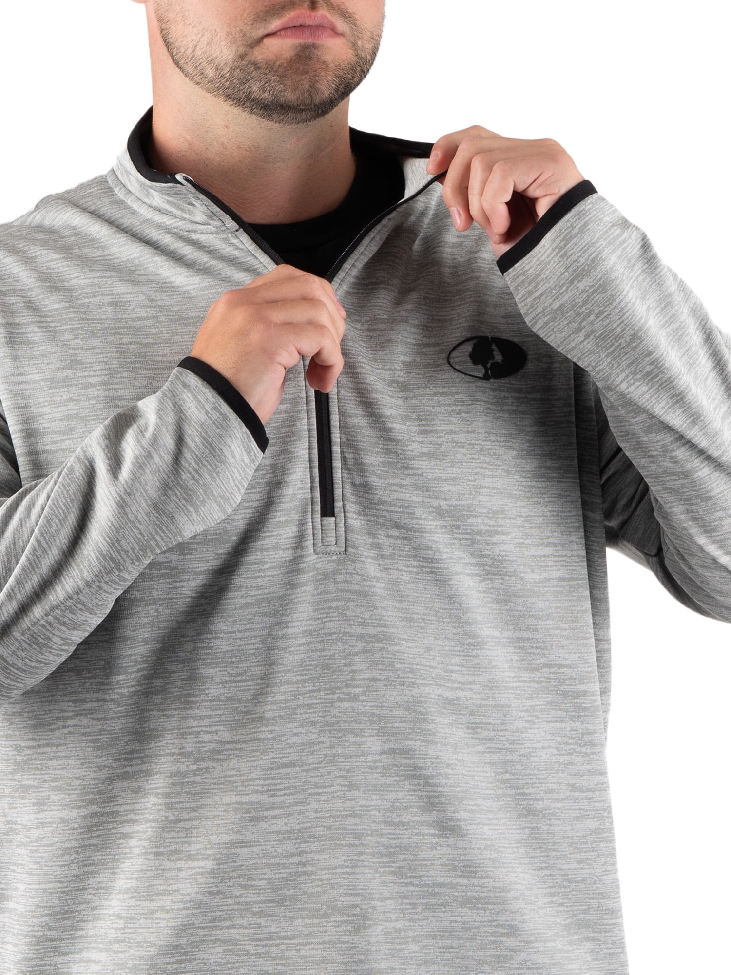 Mossy Oak Men's Fleece Quarter Zip Pullover Sweatshirt, Sizes S-2XL