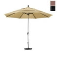 thumbnail image 1 of 11' Aluminium Marché Umbrella Col Inclinable Mat Noir/oléfine/tissé Sésame/dwv, 1 of 2