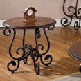 thumbnail image 3 of Table d'Appoint Finition Cerisier avec Base en Métal à Volutes, 3 of 4