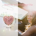 thumbnail image 4 of Pink Heart Air Vent Clips Car Air Freshener 2pcs Bling Rhinestone Girly Heart Car Decor for Women Car Interior Decorations, 4 of 5