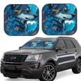 thumbnail image 1 of Fotbe Blue Iceberg Leaf Wolf Juego de 2 Piezas de Parasoles para Parabrisas | Bloqueador Solar para Auto | Accesorios Plegables para Protección Solar Interior-Large, 1 of 6