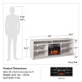 thumbnail image 3 of Ameriwood Home Hendrix 65" TV Stand with Electric Fireplace Insert and 6 Shelves, Black Oak, 3 of 9