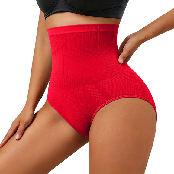 MVRLSH Shapewear Tummy Control Sculpting Yoga Shaping Body Shaper Shorts for Women Red Size XL