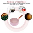 thumbnail image 2 of ROSENICE 1Pack Pink Japanese Cooking Pot With Wood Handle For Restaurant Use And Milk Warming, 2 of 8