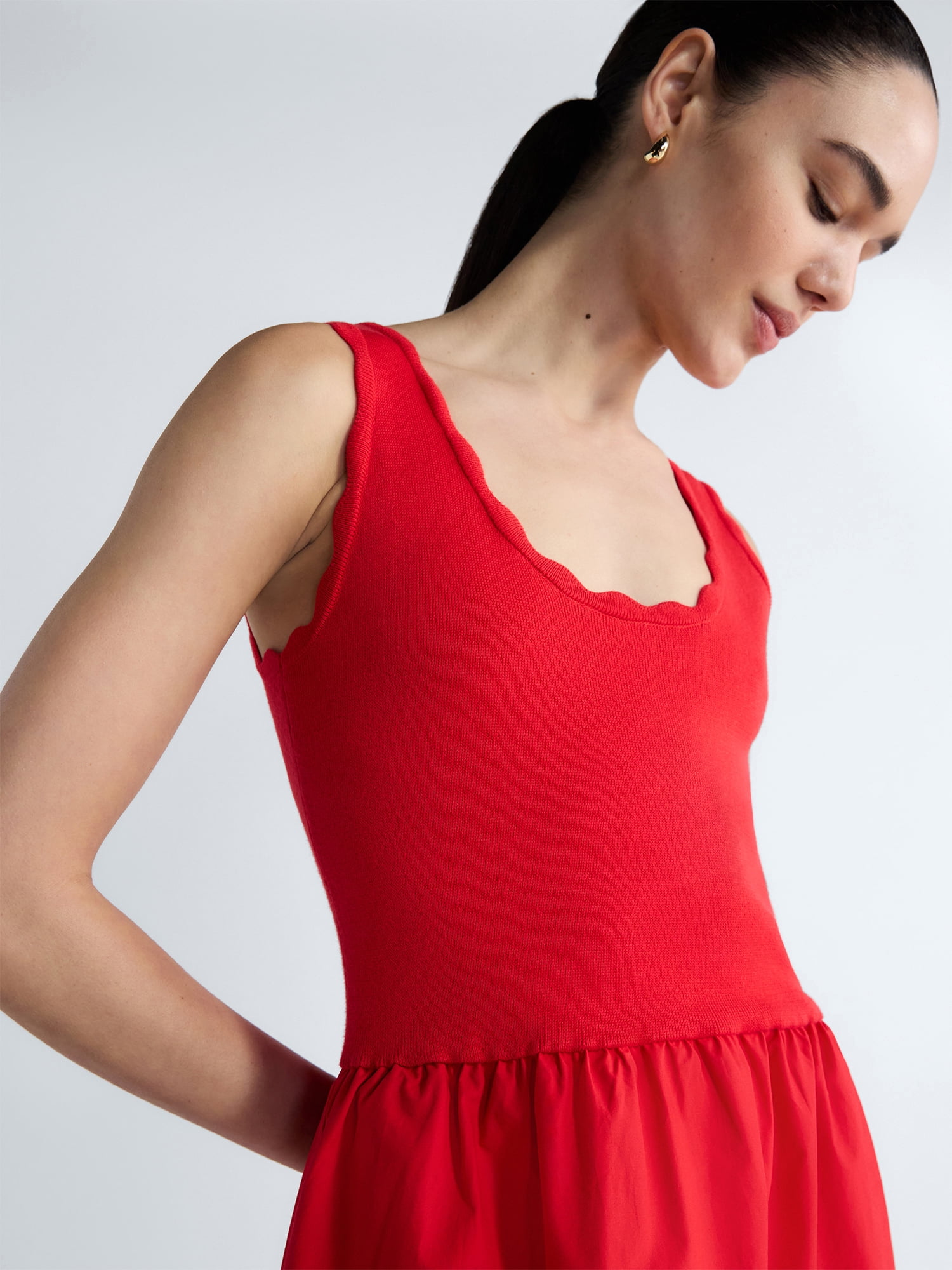 Free Assembly Women's and Women's Plus U-Neck Mixy Dress, Sizes XS-4X