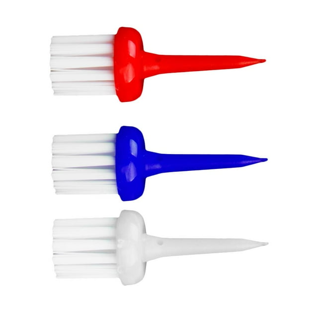 Set 3pcs Nylon Golf Driver Tees Tee Brush 52-62cm Longitud Herramienta de ayuda para golfistas al azar DYNWAVEMX Cepillo para tee de golf