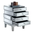 thumbnail image 6 of Home Square End Table in Mirrored Glass and Silver Wood Finish - Set of 2, 6 of 6