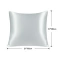 thumbnail image 4 of PiccoCasa 1 Pc 19 Momme Silk Pillowcase with Hidden Zipper Jumbo Silver 31" x 31", 4 of 7