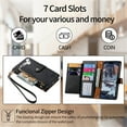 thumbnail image 6 of Allytechgroup Wallet Phone Case for Samsung Galaxy S24 with Lanyard, PU Leather Flip Case with Credit Card Slot Anti-Scratch Shockproof Protective Back Cover for Samsung Galaxy S24, Black, 6 of 6