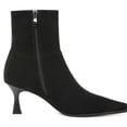 thumbnail image 2 of Botines Goiphrri Suede negros con tacón alto de tacón alto para mujer, 2 of 5