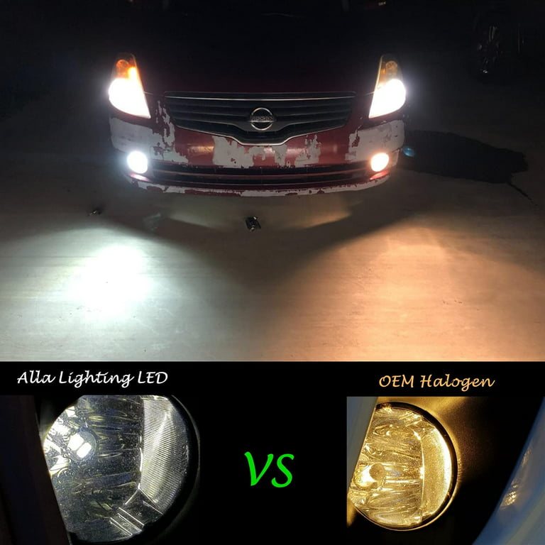 Alla Lighting H16 LED Fog Light Bulbs H8 H11 H8ll H11ll, 6000K Xenon White 2800lm Super Bright 5730 33-smd for Cars, Trucks