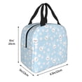 thumbnail image 2 of KLL Cute Bunny Print Insulated Lunch Bag Women, Reusable Cute Tote Lunch Box for Adult & Men, Leakproof Cooler Lunch Bags for Work Office Travel Picnic, 2 of 5
