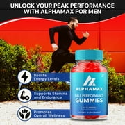 Alpha Max Gummies for Men – AlphaMax Male Performance Gummies, Vitamin B12, 3 Pack, 180 Gummies