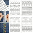 thumbnail image 1 of KEINXS 4 Sheets 16Pcs Wedding Dress Water Soluble Hand Sewing Stabilizers for Fabric 11.6x8.2 Inch Embroidery Stitch Practice Embroidery Patterns Transfers for Embroidery Beginners Lovers, 1 of 7