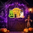 thumbnail image 6 of Halloween Door Hangings Sign, Happy Halloween Paper Farmhouse Wall Decor, Rustic Paper Hanging Decoration Outdoor Signs, For Front Door and Porch Entryway Decor, 6 of 6