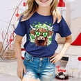 thumbnail image 1 of iTNHFP T-Shirts Filles Manches Courtes Été Col Rond T-Shirt Coupe Décontractée Basique 2123, 1 of 3