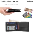 thumbnail image 3 of POLICE  BerryBlack Men's 100% Genuine Leather Over Flap Coin Wallet, 3 of 5