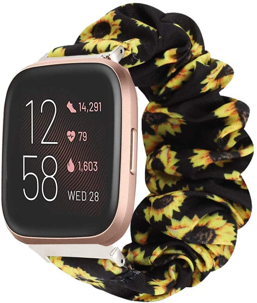 Compatible for Fitbit Versa 2 Bands, YOUkei Fabric Elastic Scrunchie