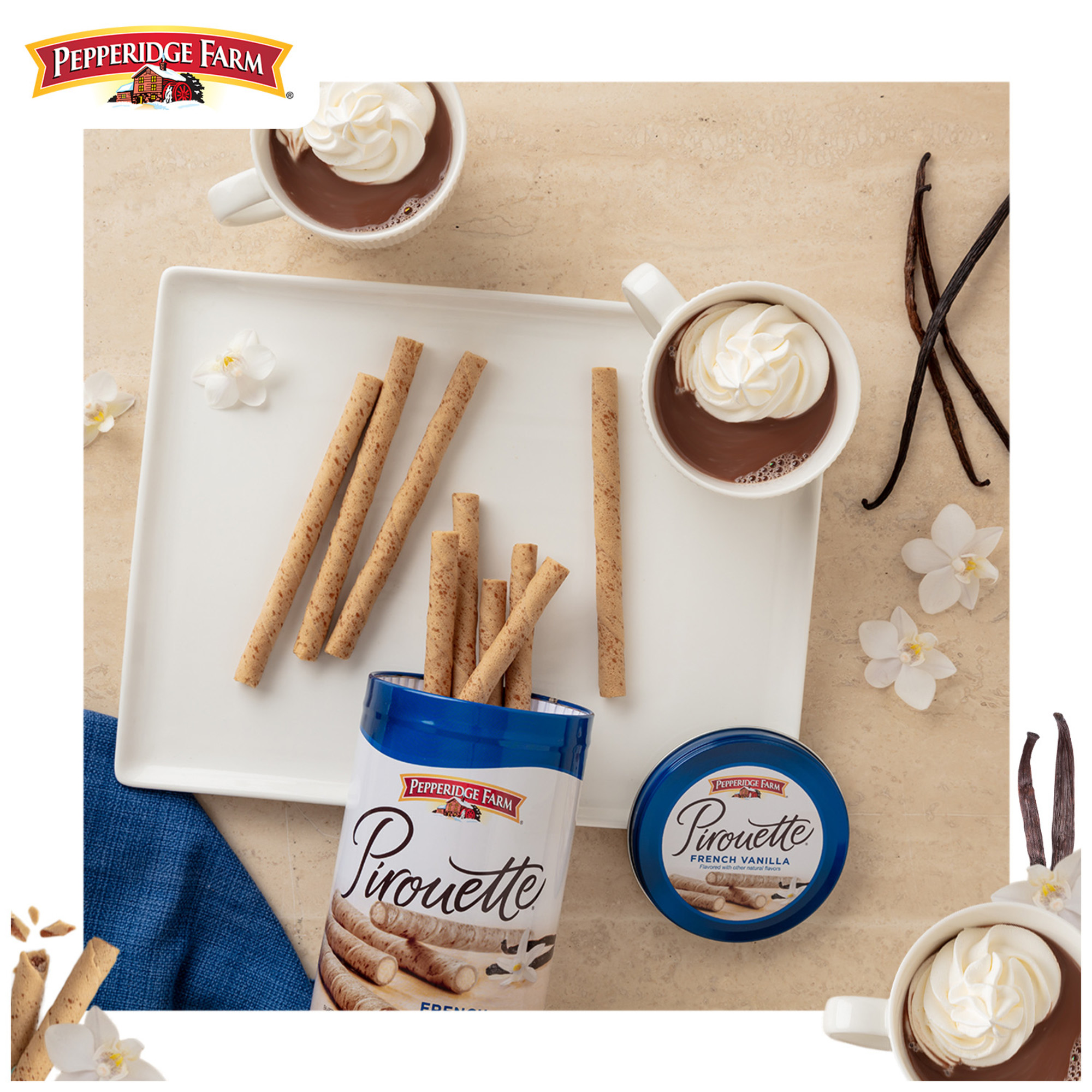Pepperidge Farm Pirouette Cookies, French Vanilla Crème Filled Wafers, 13.5 oz Tin - image 3 of 9