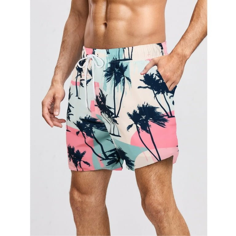 YYDGH Casual Mens Swim Trunks Quick Dry Printed Beach Shorts