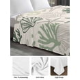 thumbnail image 6 of Green Coastal Full Size Flat Sheet, Wrinkleproof & Fadeproof Cooling Flat Bed Sheet Only, Ocean Coral Starfish Seahorse Farmhouse Breathable Soft Bedding Top Sheets 81 x 96 Inches, 6 of 8