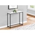 thumbnail image 4 of Monarch Specialties Accent Table, Console, Narrow, Sofa, Bedroom, White Marble Look Laminate, 4 of 4