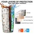 thumbnail image 7 of Hallween Ghost Cute Flower Spooky Tumbler with Straw, Ghost Cute Flower Spooky Stainless Steel Double Walled Vacuum Insulated Cup, Spooky Holiday Gifts for Women Men, 7 of 7