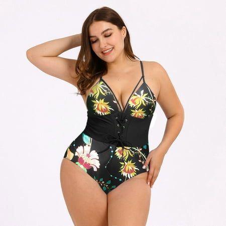 IDALL One Piece Swimsuit Women Bikini Sets Women Swimsuit Swimwear Bathing Suit Bikini Monokini Swimming Suit Beach Bathing Suit Womens Swimwear Yellow XL