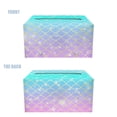 thumbnail image 4 of Psesaysky Bling Mermaind Scale Tissue Box Cover Holder Rectangular Tissue Cube Cover PU Leather Facial Organizer for Bathroom, Tabletop, Car, Night Stands, Office, Home, Kitchen, 4 of 7