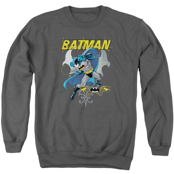 Batman Urban Gothic Adult Crewneck Sweatshirt Charcoal