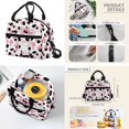 thumbnail image 5 of Garronmavis Cute Pink Cow Kids Backpack Set, 4-Piece School Bag with Lunch Bag, Pencil Case & Water Holder Case, Breathable Adjustable Straps Backpack for Elementary School Girls, 5 of 6
